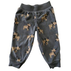 Baby Fleece Jogger pants with Moose Print